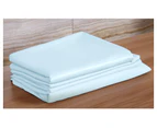 4 Piece Bed Sheet Set,Flat,Fitted,Pillowcases LIGHT BLUE