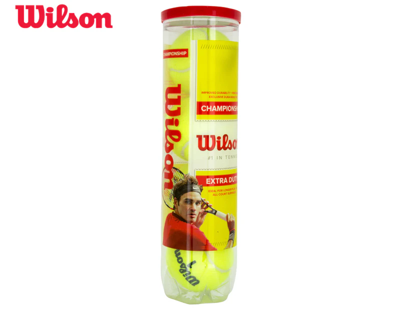 Wilson Championship Tennis Balls 4-Pack - Yellow