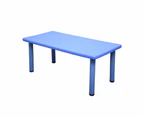 120x60cm Blue Rectangle Kid's Table and 6 Mixed Chairs