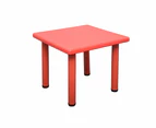 60x60cm Red Square Kid's Table and 4 Mixed Chairs
