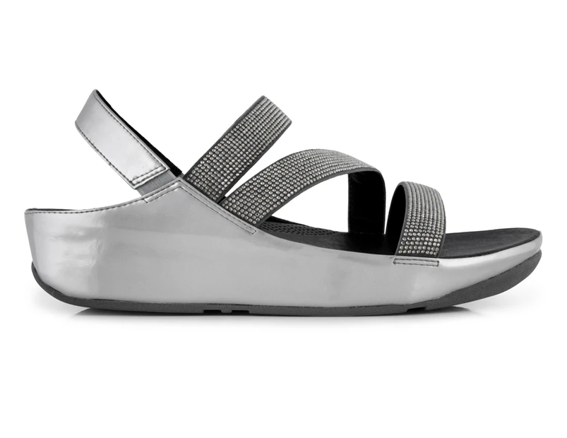 FitFlop Women's Crystall Z-Strap Sandal - Pewter