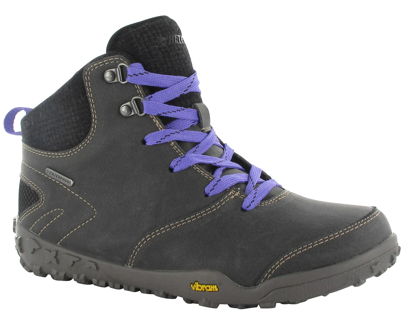 Hi-Tec Woman's Cherubino Mid Waterproof Walking Boot - Coal/Purple