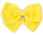 Large Single Bow Clip - Yellow