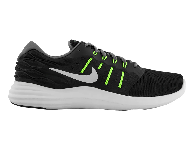 Nike Men's LunarStelos Shoe - Black/Metallic Silver-Dark Grey