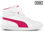 Puma Kids' Ikaz Mid V2 Sneaker - Puma White/Rapture Rose
