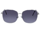 Mestige Women's Hillcrest Sunglasses w/ Swarovski® Crystals - Silver/Grey