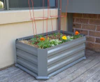 Greenlife 800x500mm Patio Raised Garden Bed w/ Base - Slate Grey