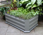 Greenlife 800x500mm Patio Raised Garden Bed w/ Base - Slate Grey