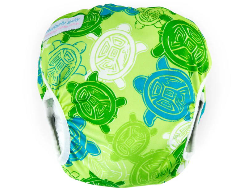 Absolutely Baby Turtles Swim Nappy - Green/Multi