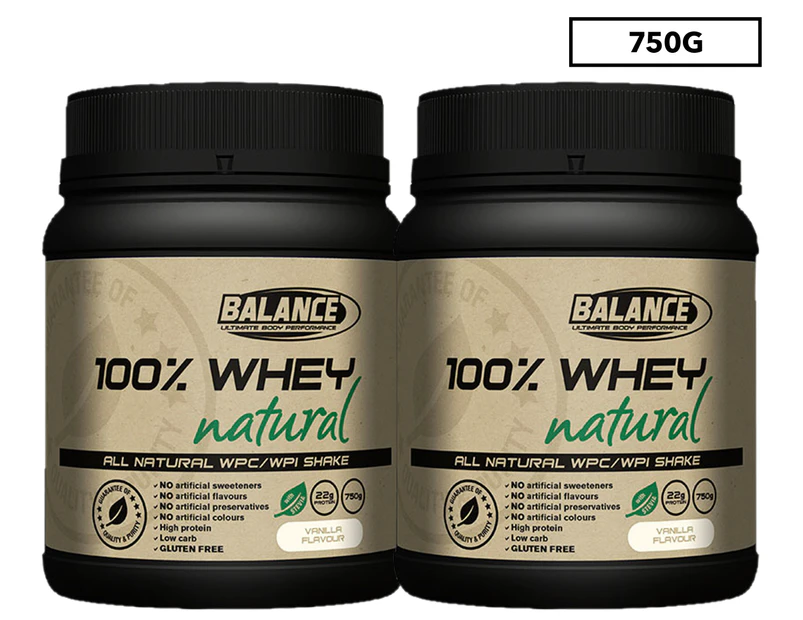2 x Balance 100% Whey Protein Powder Coconut 750g