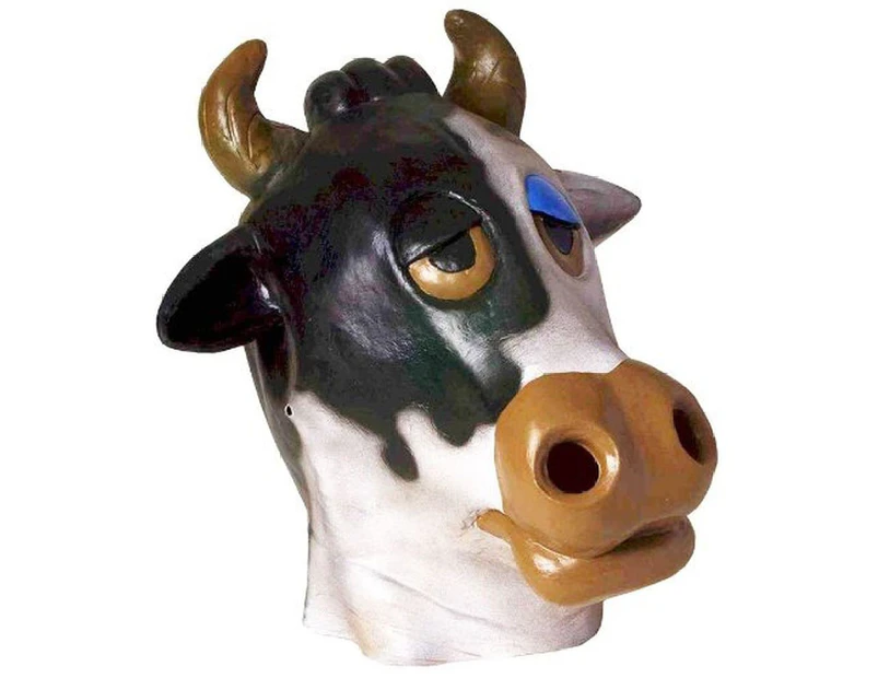 Deluxe Cow Animal Adult Latex Costume Mask