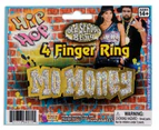 Hip Hop Mo Money Gangster Plastic Costume Four Finger Ring