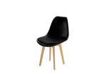 Replica Eames PU Leather Dining Chair (Set of 4) - Black