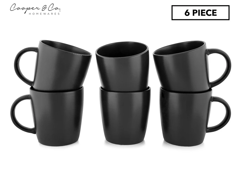 Cooper & Co. Simplicity 6-Piece Mug Set - Black