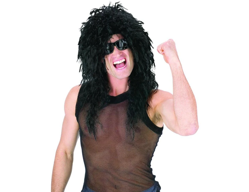 Headbanger Costume Wig Black