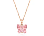 Mestige Kids' Over The Rainbow Flutter Necklace w/ Crystals from Swarovski® - Rose Gold