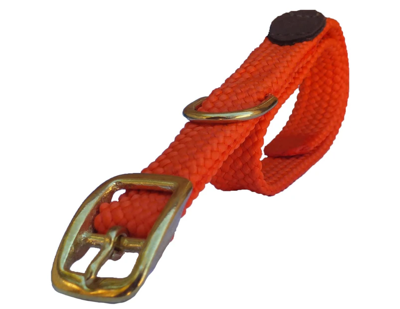 Mendota Double Braided Jr Dog Collar 12" Orange