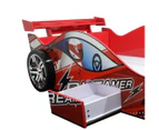 "Dreamer" Kids Racing Car Single Bed - Red