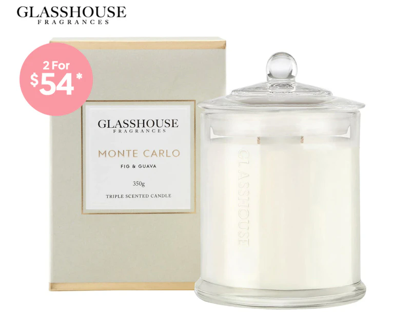 Glasshouse Monte Carlo Fig & Guava 350g Triple Scented Candle