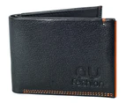 AU Fashion Billford Black Texture Leather Wallet