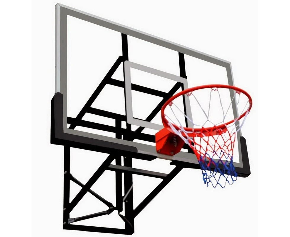 Basketball Backboard (Wall-Mount) Height Adjustable - 136x81cm