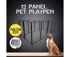 12 Panel Pet Enclosure (Dog Run) - 70x120(H)cm