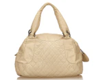 Pre-Loved Chanel Leather Handbag 7GCHHB006 - Brown/Beige
