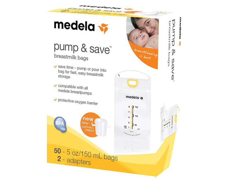 Medela Pump & Save Breastmilk Bags 50-Pack 