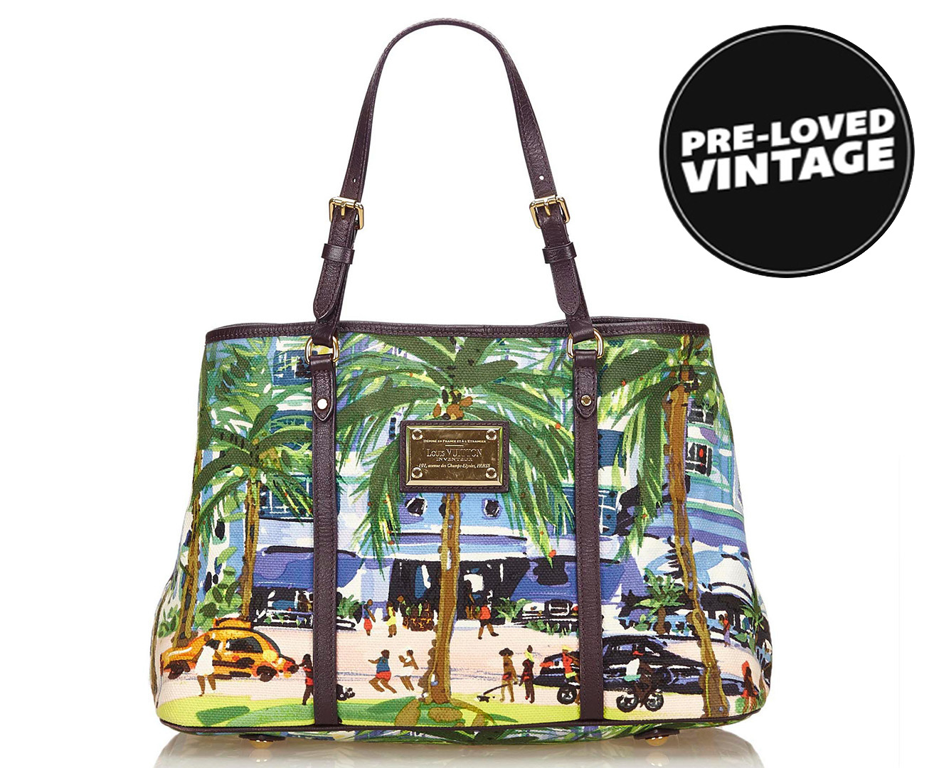 Pre-Loved Louis Vuitton Ailleurs Cabas Promenade PM Tote Bag 7JLVTO015 - Green/Multi ...