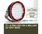 Red 250W LED CREE Round Spotlights Driving Lights