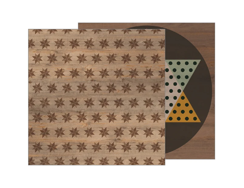 Jen Hadfield Warm & Cozy Double-Sided Cardstock 12"X12"-Star Mosaic
