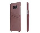 For Samsung Galaxy S8 PLUS Case,Handmade Genuine Leather Fashion Cover,Brown