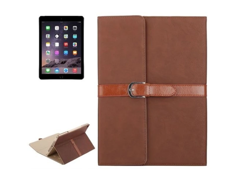 iPad mini 1/2/3 Case, Business Style Buckle Leather Protective Cover, Brown