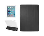 For iPad 2018,2017 Case,Toothpick Textured Smart Durable Leather Cover,Black