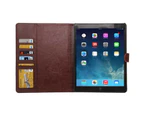 For iPad 2/3/4 Wallet Case,Modern Peony Leather Durable Shielding Cover,Black