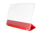 For iPad 2018,2017 9.7in Case,Toothpick Textured Smart Durable Leather Cover,Red