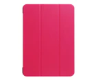 For iPad 2018,2017 9.7in Case,Karst Textured 3-fold Leather Cover,Magenta
