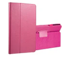 For Samsung Galaxy Tab A 8.0 SM-T380,T385 Case,Lychee Leather Cover,Magenta