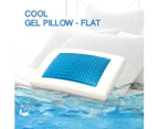 Deluxe Density Memory Foam Pillow with Cooling Gel Top with Cover FLAT