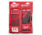 Milwaukee 21-Piece Thunderbolt Black Oxide Drill Bit Set