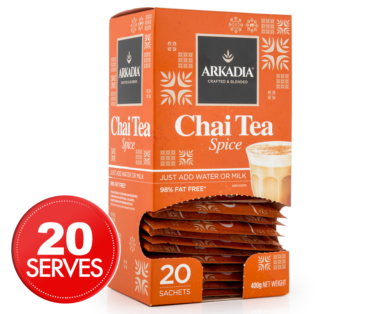 Arkadia Chai Tea Spice Sachets 400g | Catch.com.au