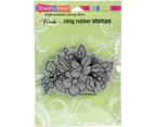 Stampendous Cling Stamp 6.5"X4.5"-Christmas Roses