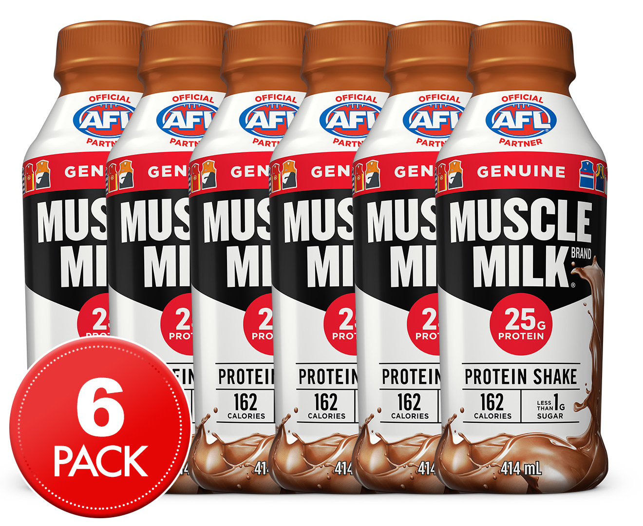 6 x Muscle Milk Protein Shake Chocolate 414mL  GroceryRun 