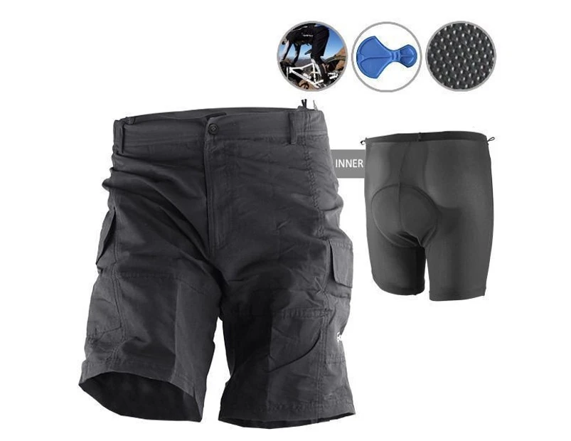 Baggy Bike Bicycle Cycling Knicks Padded Shorts inner removable