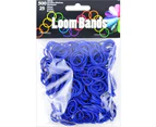 Loom Bands 500/Pkg W/25 Clasps-Dark Blue