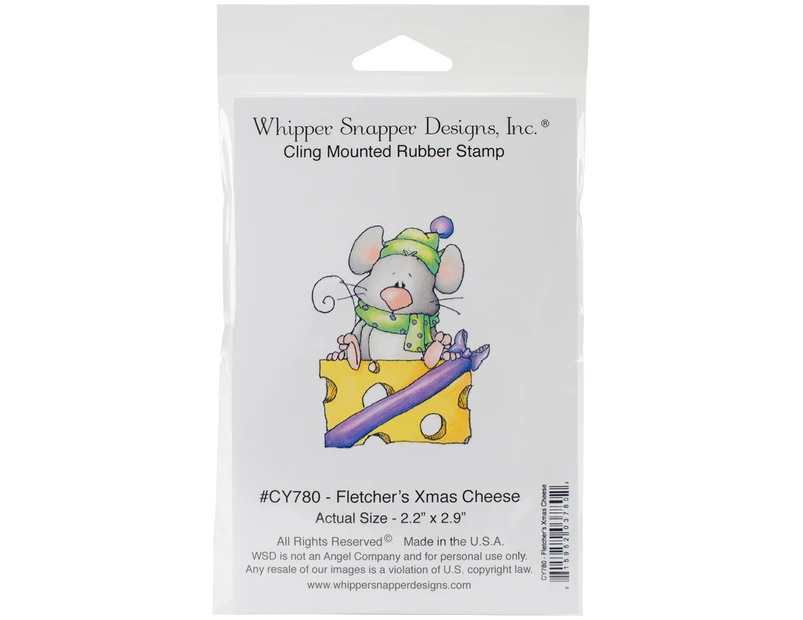 Whipper Snapper Cling Stamp 4"X6"-Fletcher's Christmas Cheese