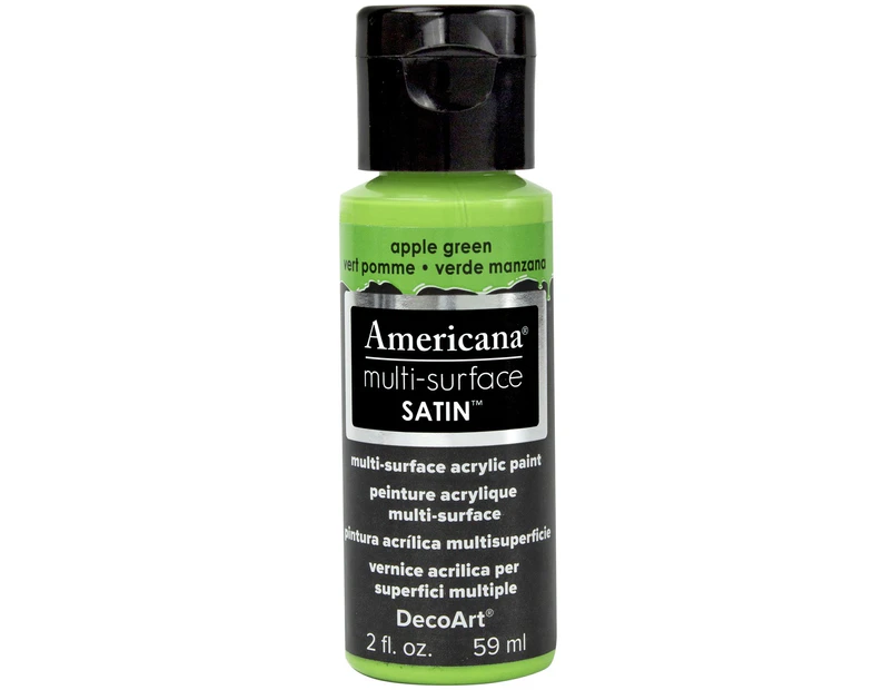 Americana Multi-Surface Satin Acrylic Paint 2oz-Apple Green