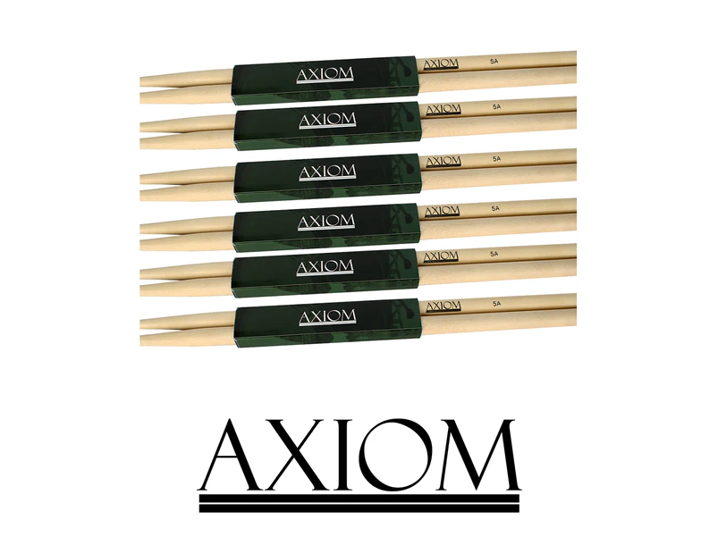 Axiom Drumsticks - 5A Maple Wood Tip 6 PACK