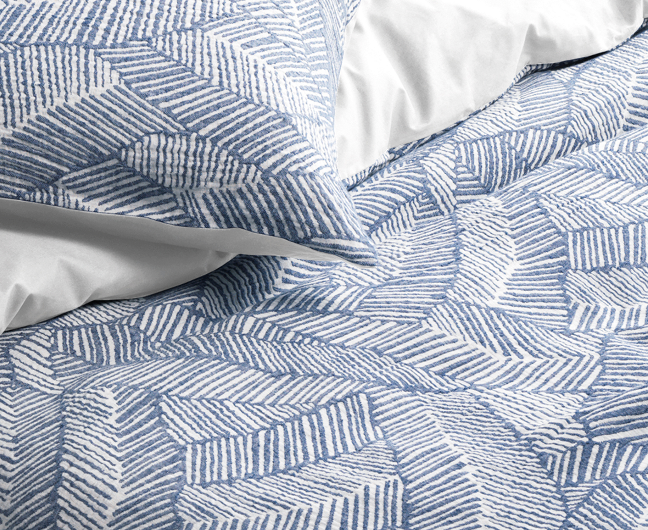 Sheridan Willowglen Queen Bed Quilt Cover - Washed Indigo | Catch.co.nz