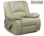 Homer Leather Single Recliner - Stone